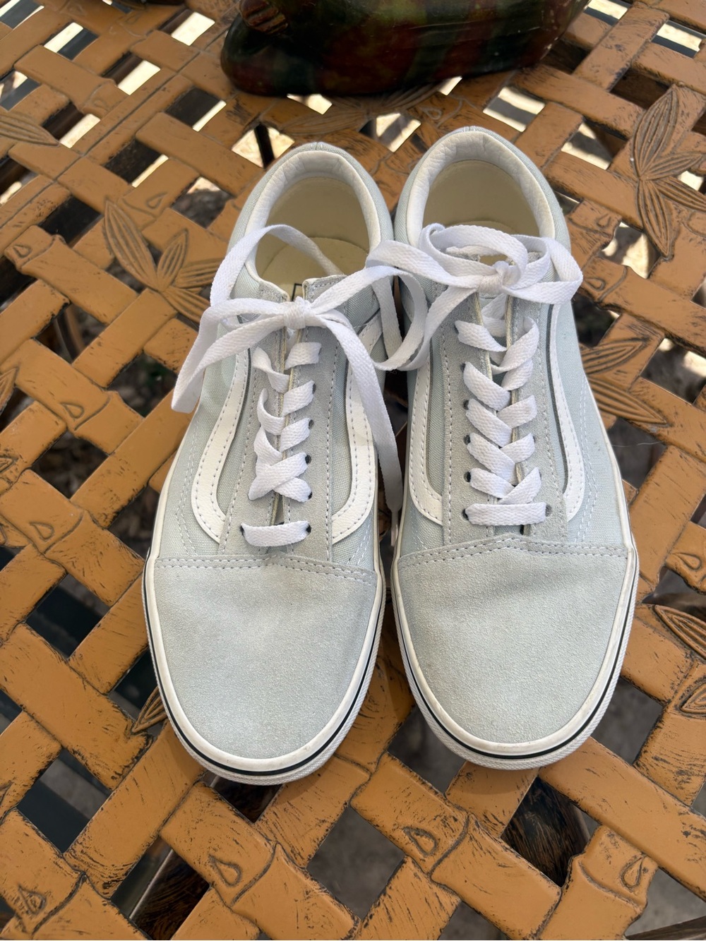 Vans Low-Top Sneakers in Light Gray and White